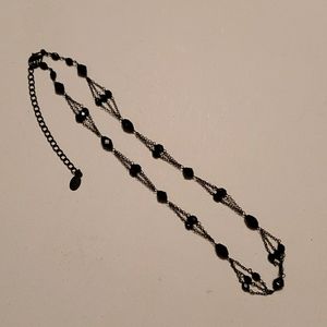 Liz Claiborne Faceted Bead and Chain Necklace